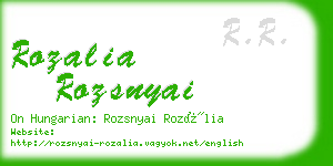 rozalia rozsnyai business card